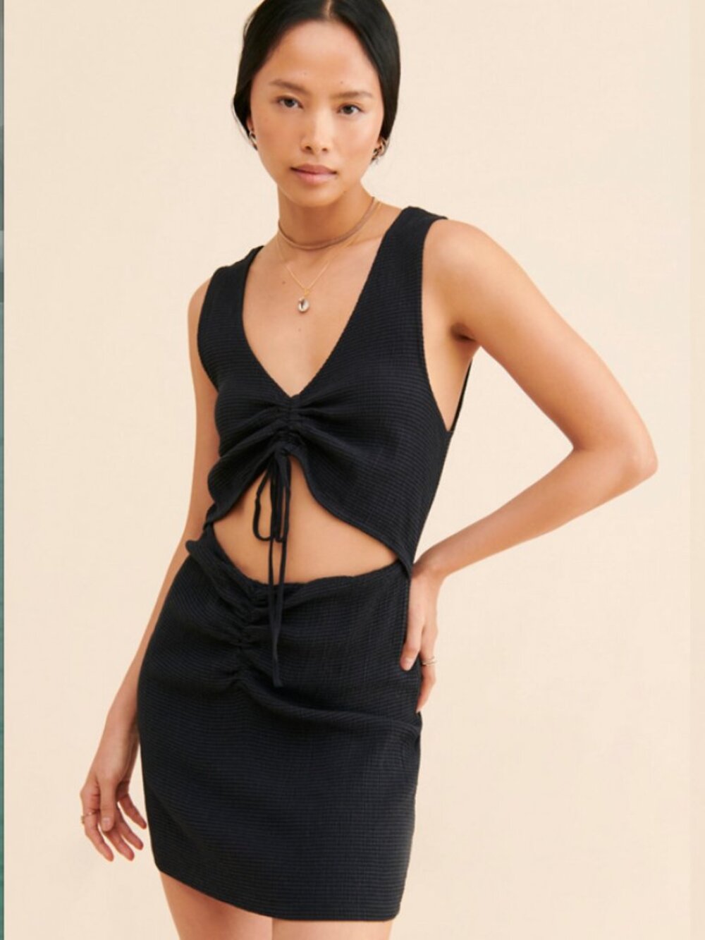 Free People Black Laila Mini Dress